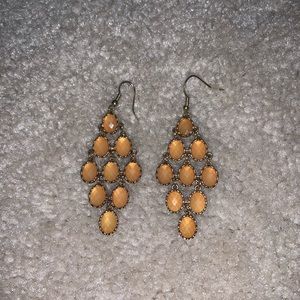 Orange Dangly Earrings